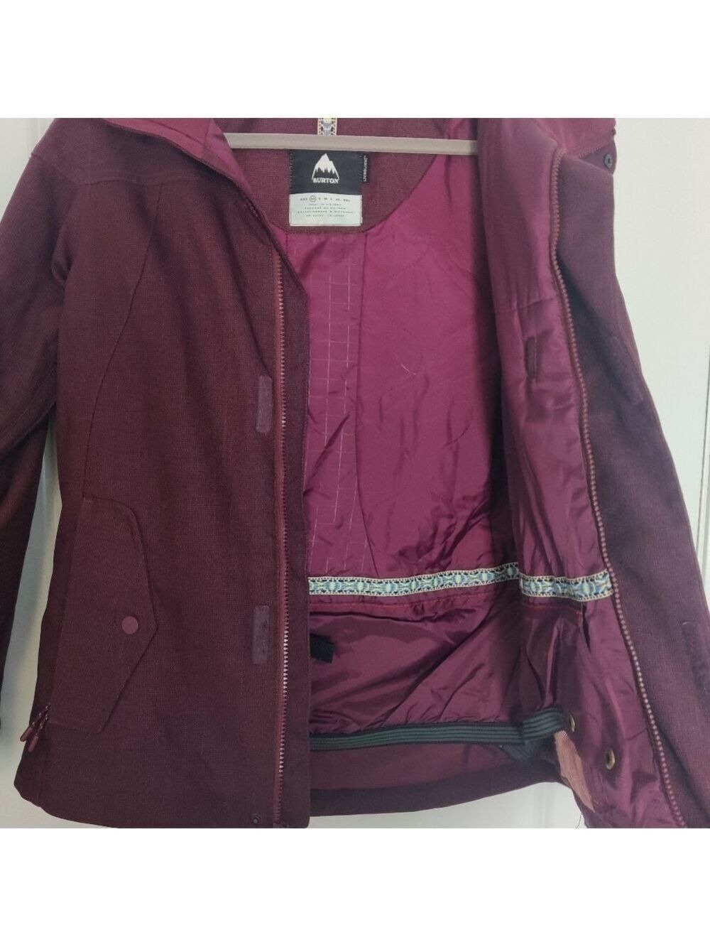 Burton Jet Set Maroon Snowboard Ski Jacket DRYRIDE ThermacoreEco Small 0401 - Picture 4 of 15